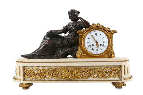 Lot 198 A French Bronze And Marble Figural Mantel