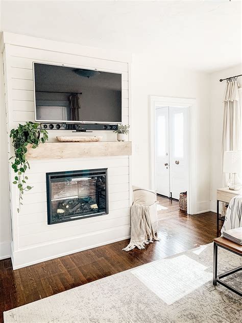 DIY Shiplap Electric Fireplace Mantel Micheala Diane Designs Free Press