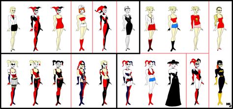 All Star Harley Quinn 20 Costumes By Mark Eg On Deviantart