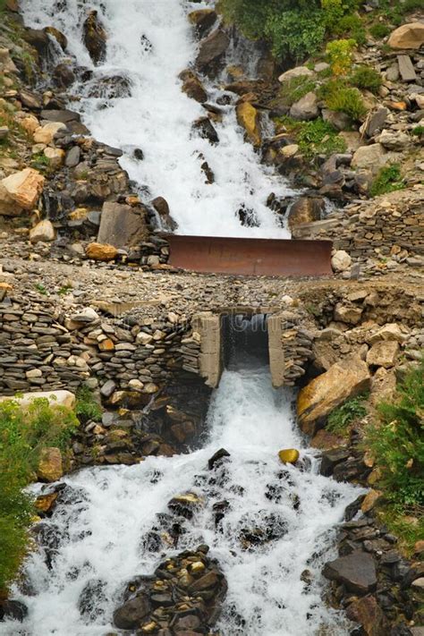 Desert Waterfalls Of The Pamir Stock Photo Image Of Central Panj