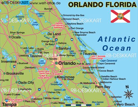 Map Of Orlando Region Region In United States Of America Usa