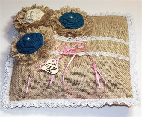 I've never been a fan. Ring Bearer Burlap Pillow - Pillow With Burlap Flowers ...