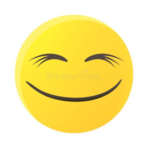 Emoticon De Sorriso Com ícone Branco Dos Dentes Ilustração Do Vetor