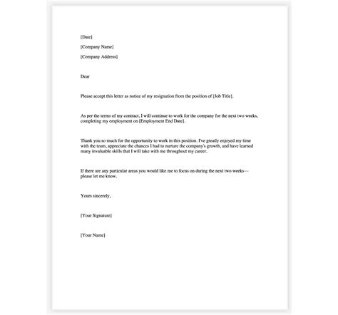 Two Weeks Notice Letter Template—free Download Smallpdf