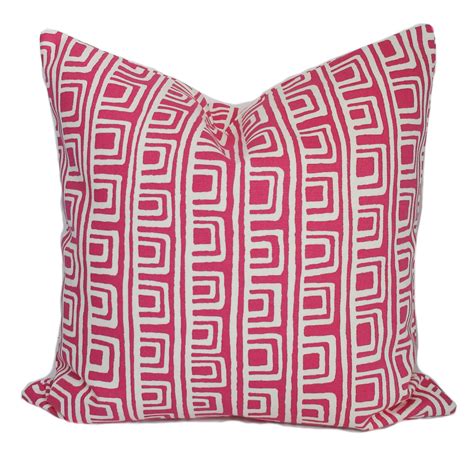 Sale ends in 3 days. Pink white decorative throw pillow cover with zipper, Geometric cushion case for sofa couch or ...
