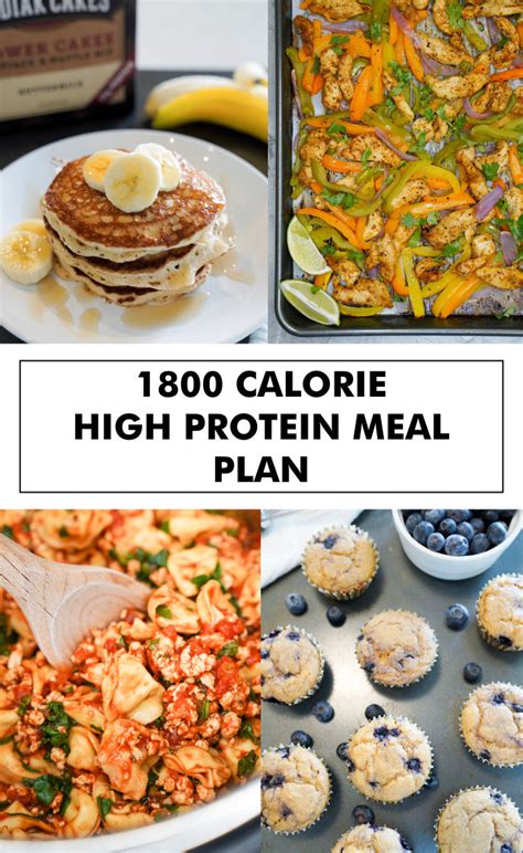 1800 Calorie High Protein Meal Plan