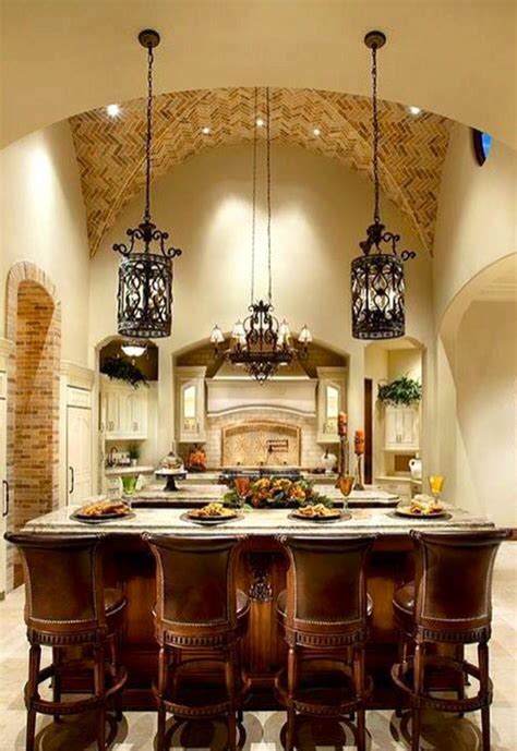 An arched ceiling adds a unique touch to a room, giving it height, airiness, and a sense of office with plaster vaulted ceiling, arched transom, french doors and balcony by island architects. beautiful arched ceiling... | Tuscan kitchen design ...