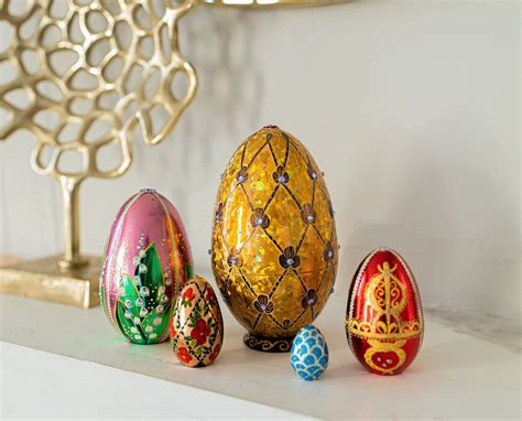 Wooden Easter eggs Faberge egg Nesting egg Painted egg | Etsy