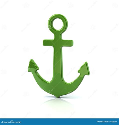 Green Anchor Icon Stock Illustration Illustration Of Concept 95954059