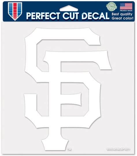 San Francisco Giants Decal 8x8 Die Cut White Team Fan Cave