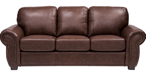 Leather chaise sectional sofa, created for macy's. $999.99 - Balencia Dark Brown Leather Sofa - Classic - Traditional,