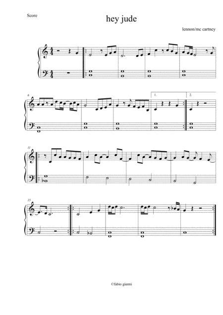The beatles hey jude piano sheet music. Hey Jude (easy Piano) By The Beatles - Digital Sheet Music For Piano Reduction,Score - Download ...