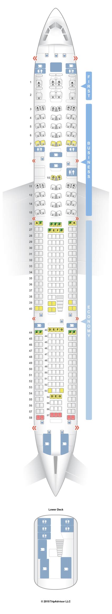Seatguru Seat Map Lufthansa Airbus A340 600 346 V2 Airplane Seats