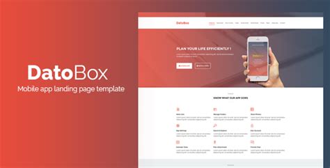 Your resource to discover and connect with designers worldwide. DatoBox || Mobile App Landing Page Template by ghssalem ...