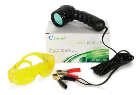 Комплект для обнаружения утечек фреона лампа УФ 12v очки защитные