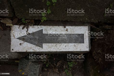 Direction Arrow Points In One Way Stock Photo Download Image Now