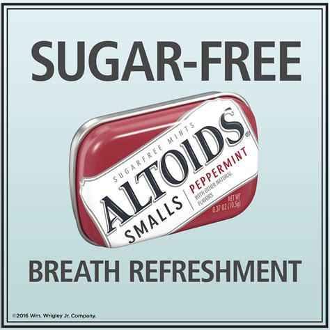 Altoids Smalls Peppermint Sugarfree Mints 037 Ounce 9 Packs