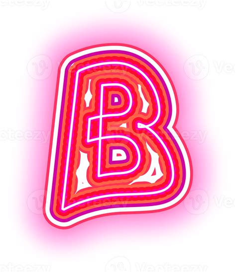 Pink Neon Letter B 33554074 Png