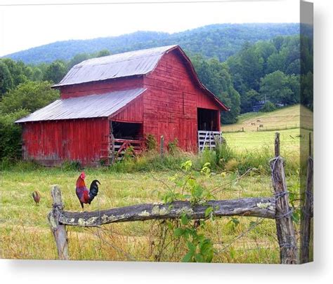 Red Barn Painting Canvas Painting Canvas Art Canvas Prints