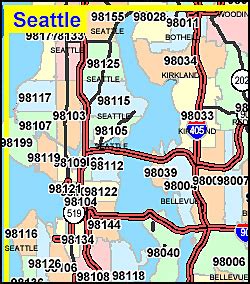 Map Zip Codes Seattle London Top Attractions Map