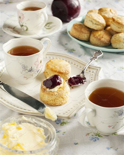Tea time should be part of our daily routine, but most of us can't afford to leave our. Tea time with scones | High-Quality Food Images ~ Creative ...