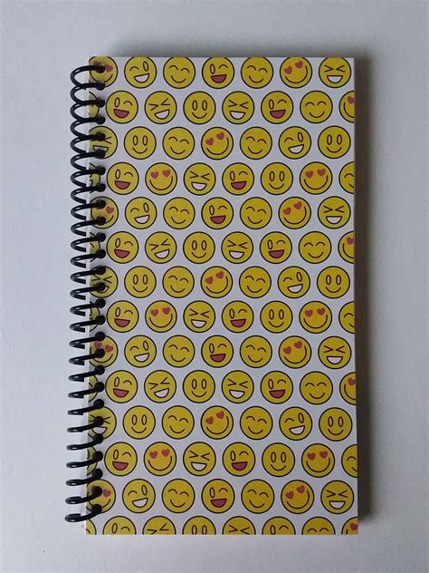 Emoji Spiral Notebook Hand Made From Specialty Paper Etsy