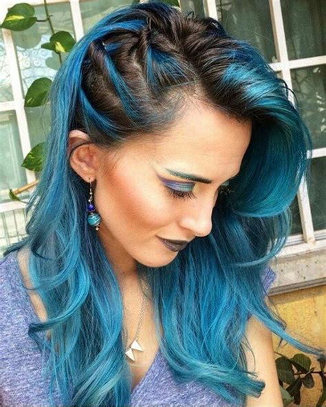 However, if your hair is a different color in different areas (e.g. 68 Daring Blue Hair Color For Edgy Women