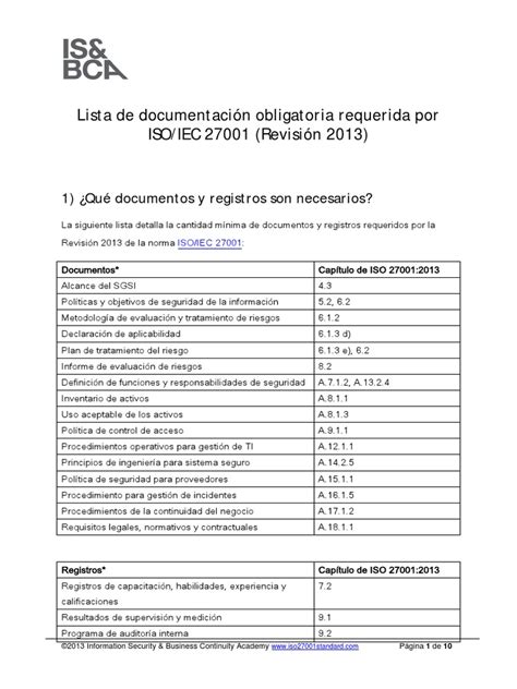 Mandatory documents and records required by iso 27001:2013. Checklist of Mandatory Documentation Required by ISO 27001 ...