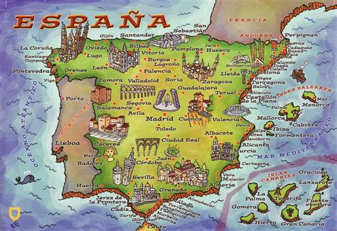 Tidemonteiro Blogger Um Passeio Pela Espanha Mapa Turístico Viajes