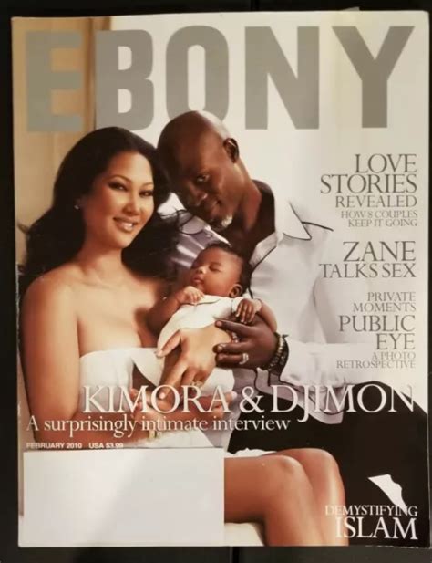 Ebony Magazine February Kimora Lee Simmons Djimon Hounsou Picclick