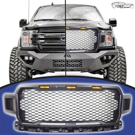 3.amber accent lights included 4.durable automotive grade abs. Details about For 2018 2019 Ford F150 Raptor Honeycomb ...