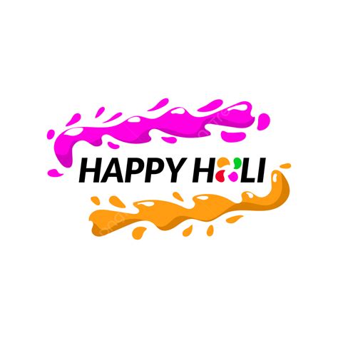 Gambar Happy Holi Desing Dengan Cat Ungu Dan Kuning Holi Indian Festival Png Dan Vektor
