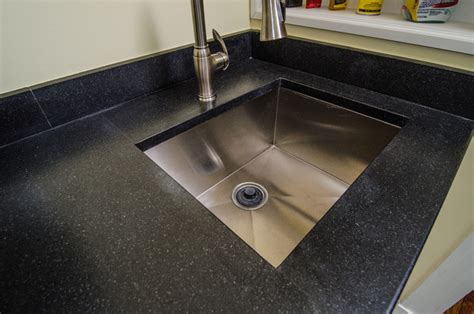 Absolute Black Granite Leathered Contemporary Kitchen Countertops