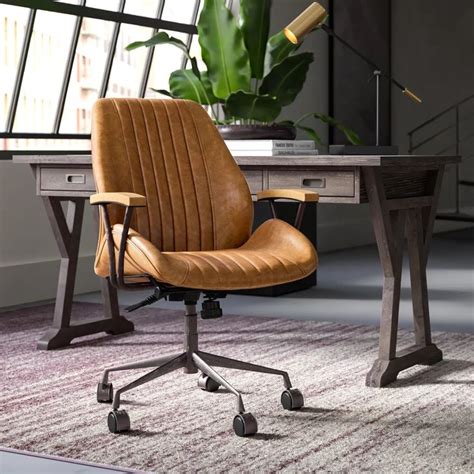 Enjoy free shipping on most stuff, even big stuff. Greyleigh Kirbyville Genuine Leather Task Chair & Reviews ...