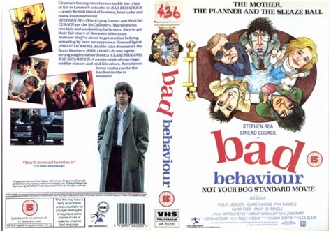 Bad Behaviour 1993 On First Independent United Kingdom VHS Videotape