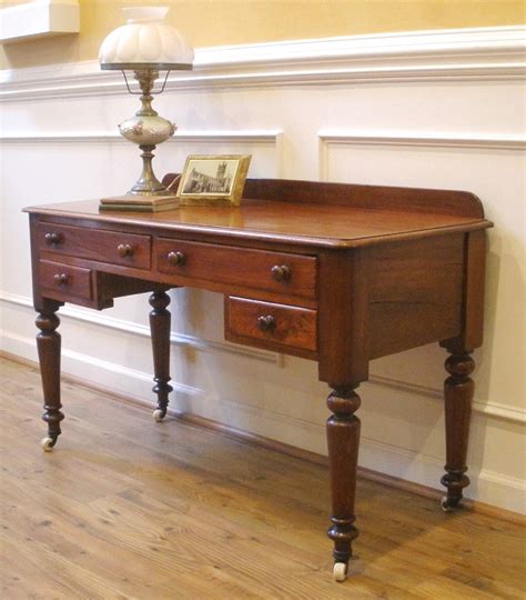 Mid century modern console table sofa shelf pecan brown wood side accent home. Antique Victorian English Mahogany Desk, Sofa Table, Console. For Sale | Antiques.com | Classifieds