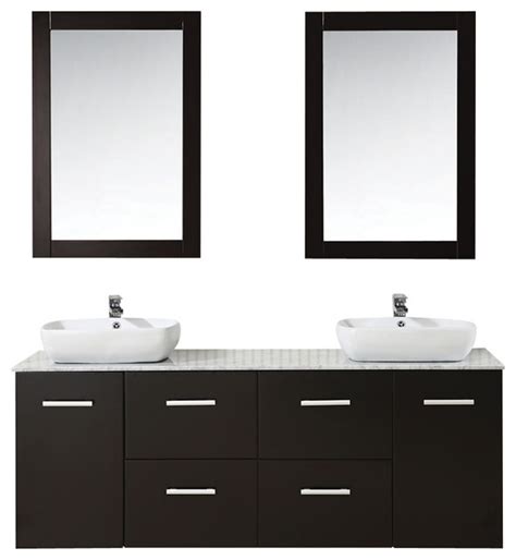 Choose from a wide variety of vanities in vintage and contemporary designs. 63" Floating Double Vessel Vanity Suite - Modern ...