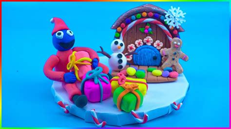 Make Santa Claus With Rainbow Friends Clay Miniature House Youtube