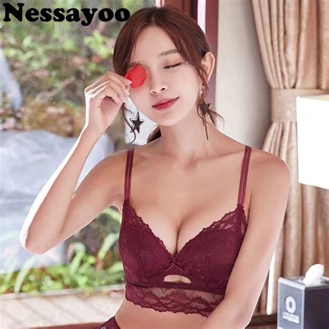 Floral Lace Strapless Push Up Bra For Women Bralette Lace Floral
