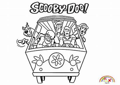 Mystery Scooby Doo Machine Coloring Template Blogx