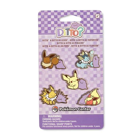 Official Ditto As Pokémon Pins Cheerful And A Pokémon Center Original