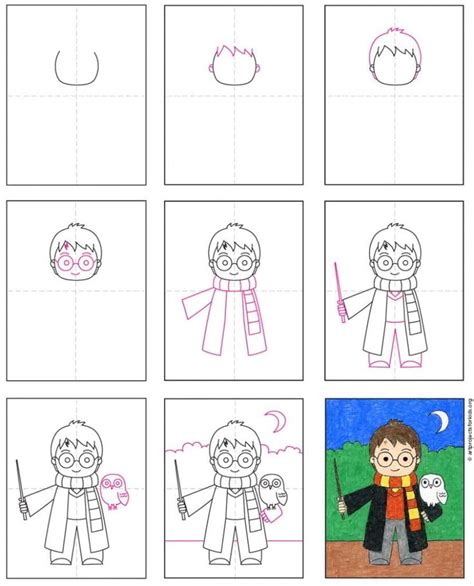 Let's learn how to draw harry potter nursery rhymes for kids children with our step by step drawing lessons. How to Draw Harry Potter · Art Projects for Kids | Harry ...