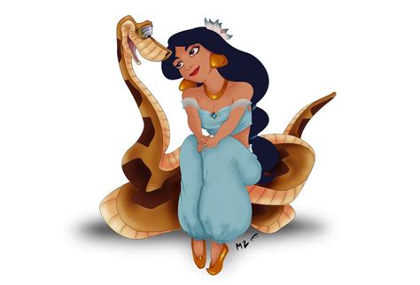Jasmine And Kaa The Jungle Book Disneyland Disney Princesas