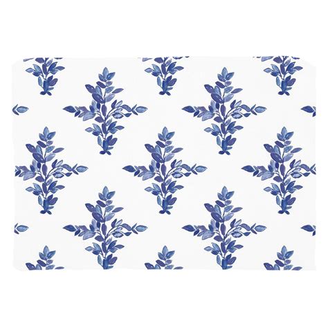 a blue and white floral pattern is shown on the back of a placemat