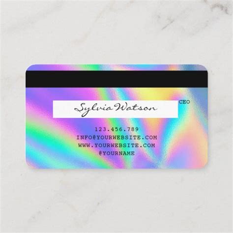 Holograph Modern Credit Card Style Zazzle