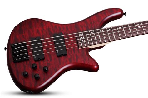 Schecter Stiletto Custom 5 Electric Bass Guitar 5 String Vampyer Red S