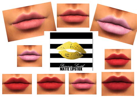 The Sims Resource Matte Lipstick By Primrose Smith