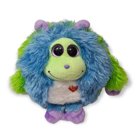 Ty Monstaz Collection Benny 8 Plush Toy Luv Me Blue Green Purple Eyes Monster Ebay