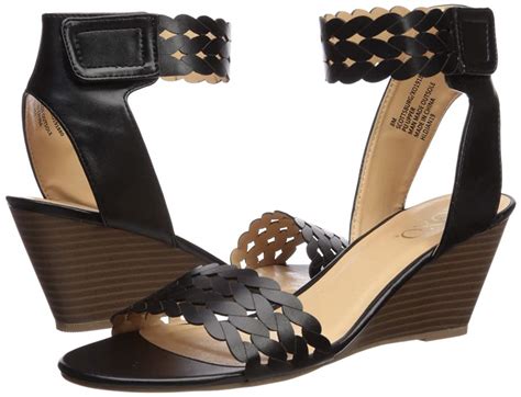 XOXO Women S Scottsburg Wedge Sandal Black Size 6 0 EBay