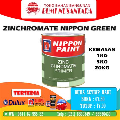 Jual Meni Besi Nippon Zinc Chromate Nippon Cat Dasar Besi Nippon Green